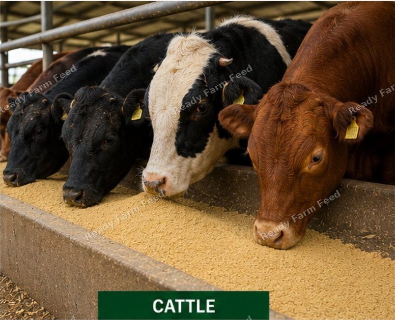 Healthy cattle fed Ready Farm Feed cattle concentrate